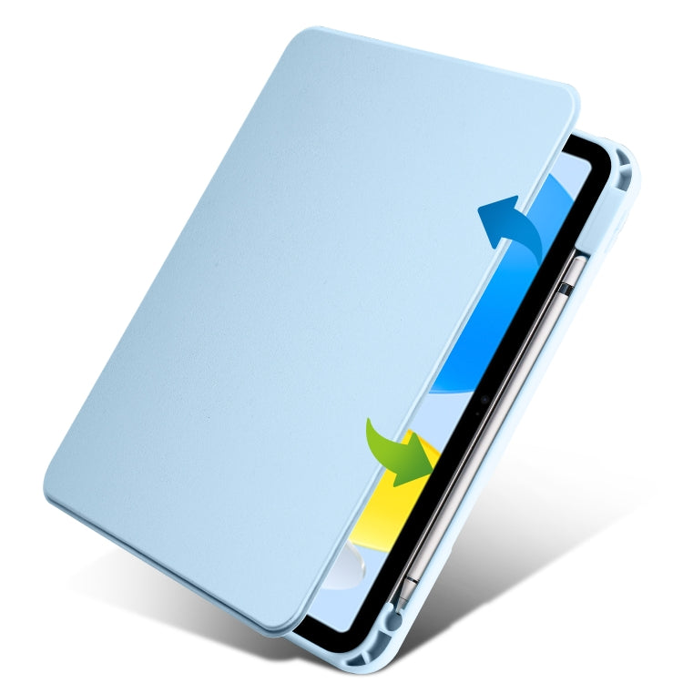 For iPad 2025 / 2022 Acrylic 360 Degree Rotation Holder Tablet Leather Case(Ice Blue) - iPad 2025 / 2022 Cases by buy2fix | Online Shopping UK | buy2fix