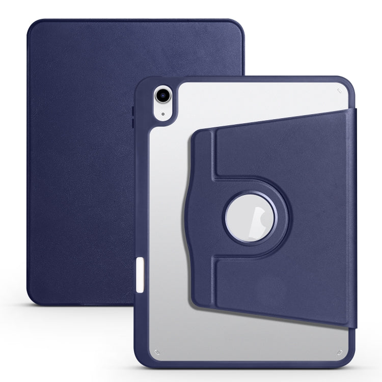 For iPad 2025 / 2022 Acrylic 360 Degree Rotation Holder Tablet Leather Case(Dark Blue) - iPad 2025 / 2022 Cases by buy2fix | Online Shopping UK | buy2fix