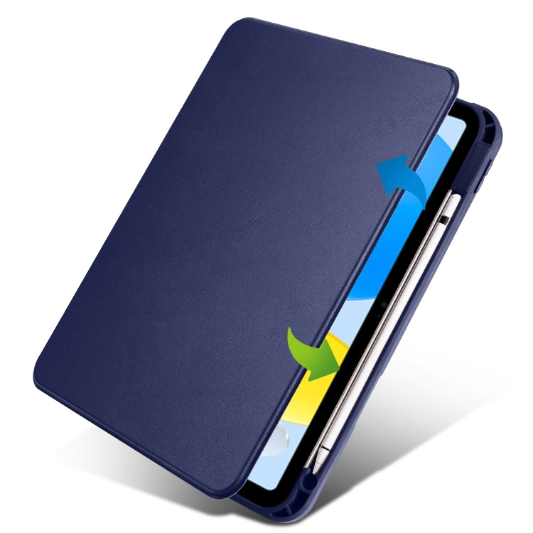 For iPad 2025 / 2022 Acrylic 360 Degree Rotation Holder Tablet Leather Case(Dark Blue) - iPad 2025 / 2022 Cases by buy2fix | Online Shopping UK | buy2fix