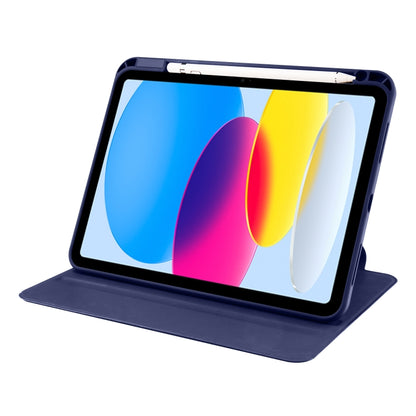For iPad 2025 / 2022 Acrylic 360 Degree Rotation Holder Tablet Leather Case(Dark Blue) - iPad 2025 / 2022 Cases by buy2fix | Online Shopping UK | buy2fix