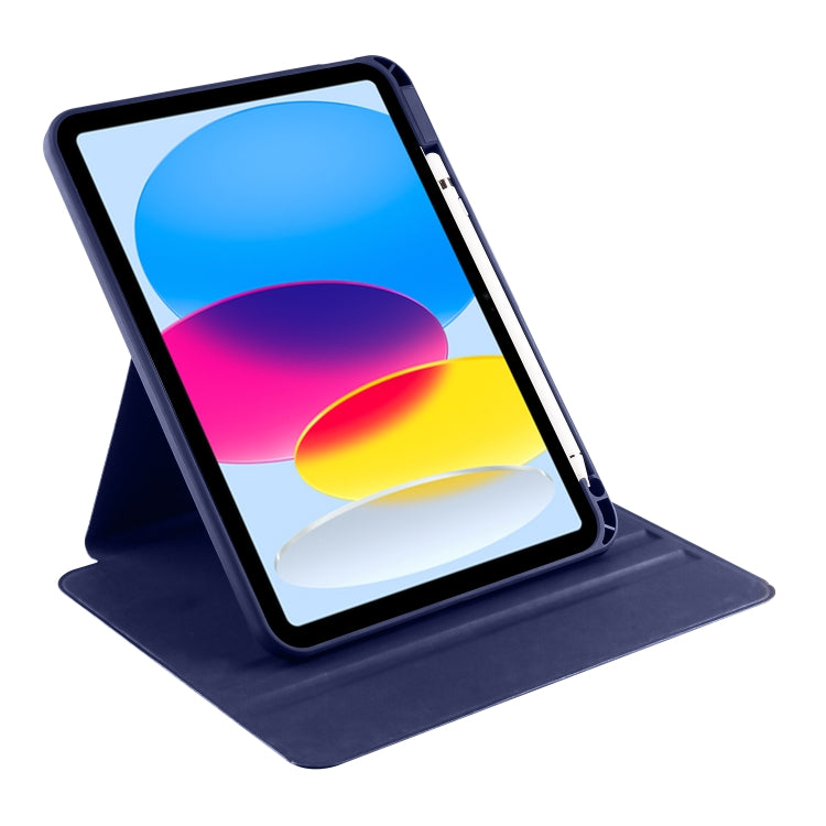 For iPad 2025 / 2022 Acrylic 360 Degree Rotation Holder Tablet Leather Case(Dark Blue) - iPad 2025 / 2022 Cases by buy2fix | Online Shopping UK | buy2fix