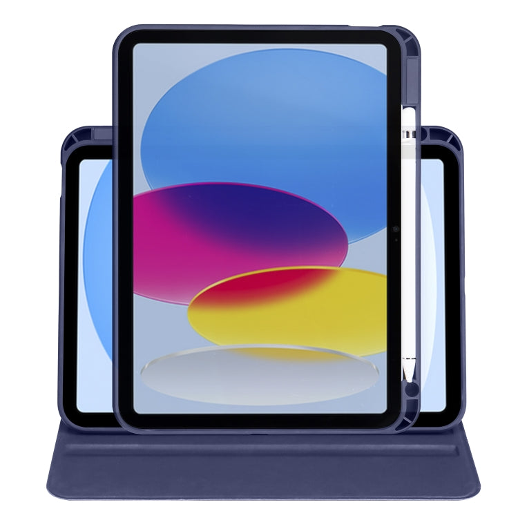 For iPad 2025 / 2022 Acrylic 360 Degree Rotation Holder Tablet Leather Case(Dark Blue) - iPad 2025 / 2022 Cases by buy2fix | Online Shopping UK | buy2fix