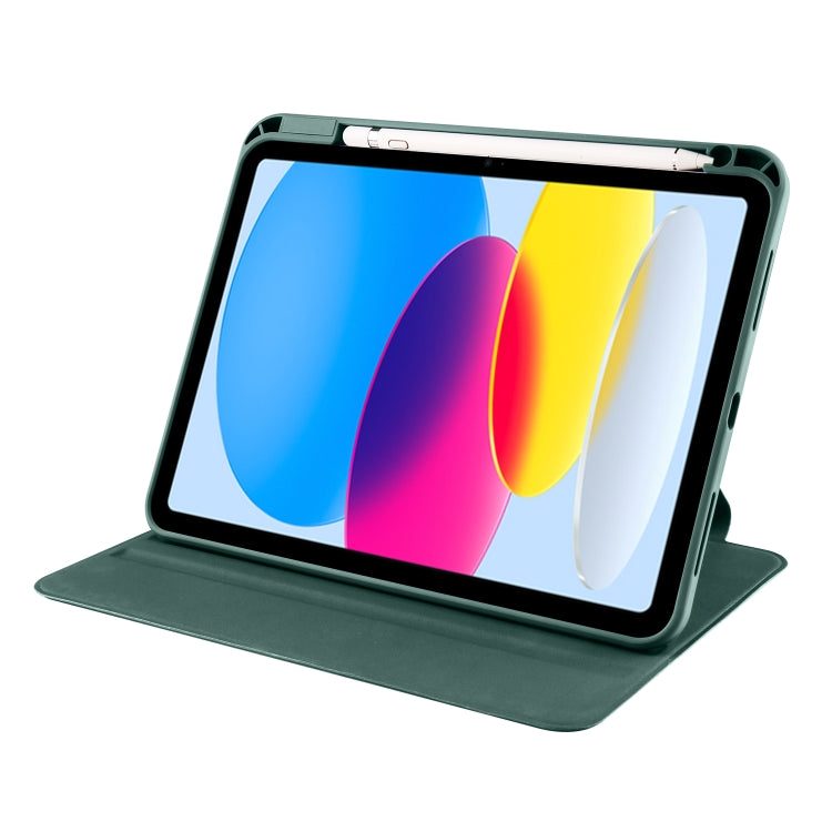For iPad 2025 / 2022 Acrylic 360 Degree Rotation Holder Tablet Leather Case(Pine Green) - iPad 2025 / 2022 Cases by buy2fix | Online Shopping UK | buy2fix