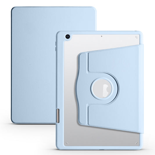 For iPad 10.2 2022 / 2021 / 2020 / 2019 Acrylic 360 Degree Rotation Holder Tablet Leather Case(Ice Blue) - iPad 10.2 Cases by buy2fix | Online Shopping UK | buy2fix