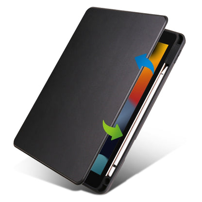 For iPad 10.2 2022 / 2021 / 2020 / 2019 Acrylic 360 Degree Rotation Holder Tablet Leather Case(Black) - iPad 10.2 Cases by buy2fix | Online Shopping UK | buy2fix