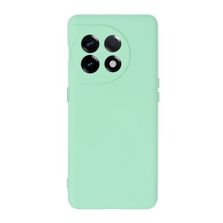For OnePlus 11 Pure Color Liquid Silicone Shockproof Full Coverage Phone Case(Green) - OnePlus Cases by buy2fix | Online Shopping UK | buy2fix