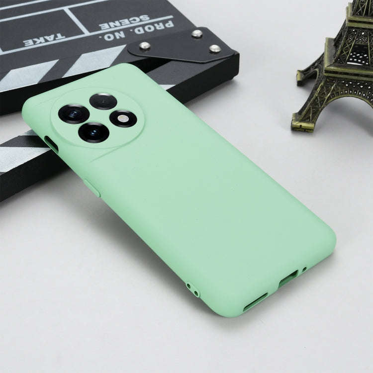 For OnePlus 11 Pure Color Liquid Silicone Shockproof Full Coverage Phone Case(Green) - OnePlus Cases by buy2fix | Online Shopping UK | buy2fix