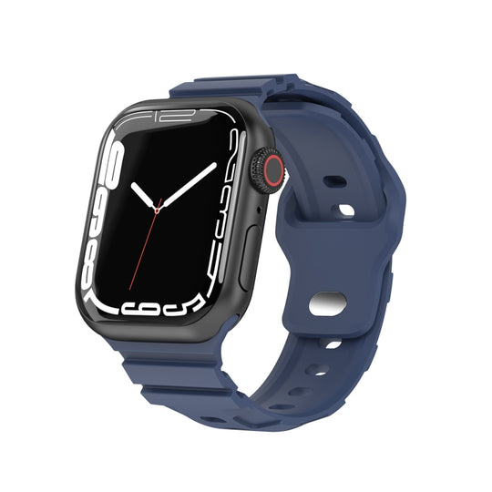Sports Silicone Watch Band For Apple Watch Ultra 49mm&Watch Ultra 2 49mm / Series 9&8&7 45mm / SE 3&SE 2&6&SE&5&4 44mm / 3&2&1 42mm(Blue)