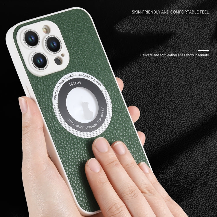 For iPhone 11 Glitter Lens MagSafe Magnetic Phone Case(Green) by buy2fix