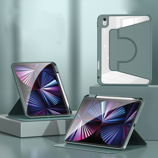 2 in 1 Acrylic Split Rotating Leather Tablet Case For iPad 2025 / 2022(Pine Needle Green) - iPad 2025 / 2022 Cases by buy2fix | Online Shopping UK | buy2fix