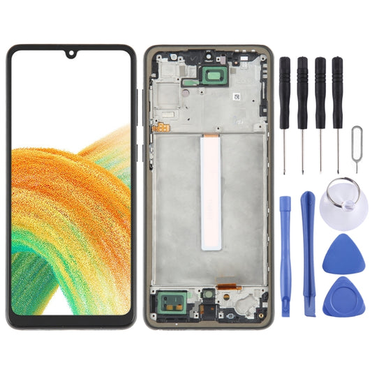 For Samsung Galaxy A33 5G SM-A336 6.36 inch OLED LCD Screen Digitizer Full Assembly with Frame(Black) - LCD Screen by buy2fix | Online Shopping UK | buy2fix