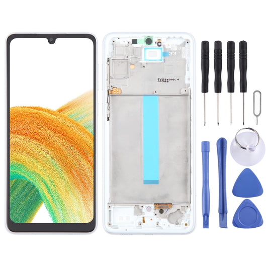 For Samsung Galaxy A33 5G SM-A336 6.36 inch OLED LCD Screen Digitizer Full Assembly with Frame (White) - LCD Screen by buy2fix | Online Shopping UK | buy2fix
