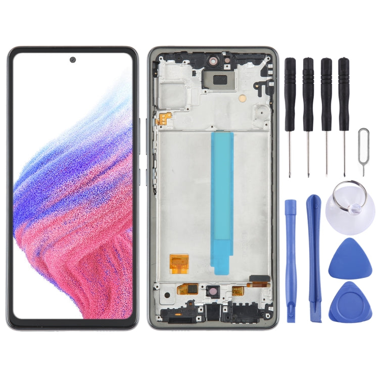 For Samsung Galaxy A53 5G SM-A536 6.48 inch OLED LCD Screen Digitizer Full Assembly with Frame(Black) - LCD Screen by buy2fix | Online Shopping UK | buy2fix