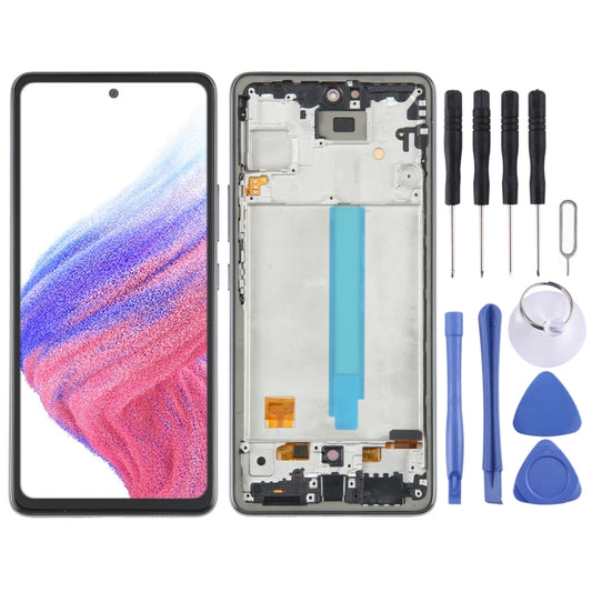 For Samsung Galaxy A53 5G SM-A536 6.48 inch OLED LCD Screen Digitizer Full Assembly with Frame(Black) - LCD Screen by buy2fix | Online Shopping UK | buy2fix