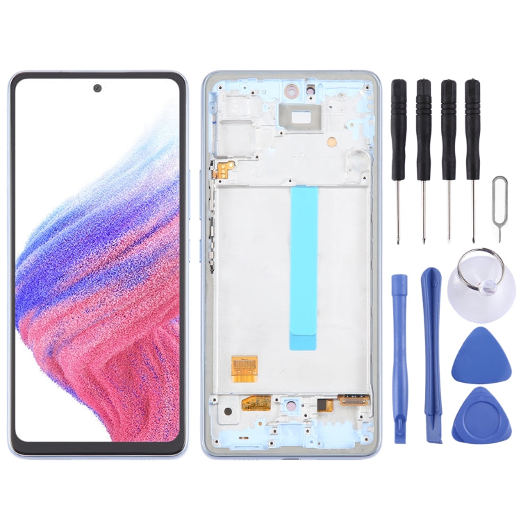 For Samsung Galaxy A53 5G SM-A536 6.48 inch OLED LCD Screen Digitizer Full Assembly with Frame (Blue) - LCD Screen by buy2fix | Online Shopping UK | buy2fix
