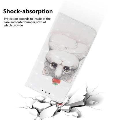 For OPPO Reno8 T 4G 3D Colored Horizontal Flip Leather Phone Case(Cute Cat) by buy2fix