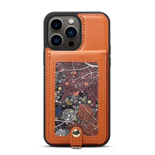 For iPhone 14 ESEBLE Star Series Lanyard Holder Card Slot Phone Case(Brown) - iPhone 14 Cases by ESEBLE | Online Shopping UK | buy2fix