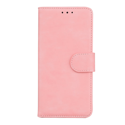 For OnePlus 11 Skin Feel Pure Color Flip Leather Phone Case(Pink) - OnePlus Cases by buy2fix | Online Shopping UK | buy2fix