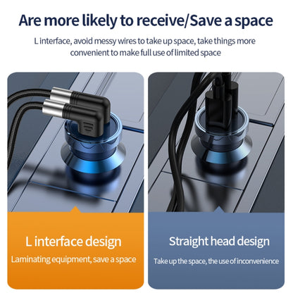 A9 30W USB-C/Type-C to 8 Pin Double Elbow Data Cable, Length:3m by buy2fix