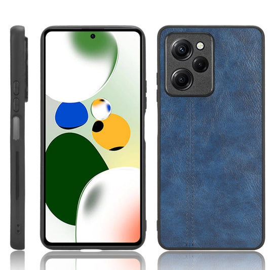 For Xiaomi Redmi Note 12 Pro Speed/Poco X5 Pro 5G Sewing Cow Pattern Skin PC + PU + TPU Phone Case(Blue) - Xiaomi Cases by buy2fix | Online Shopping UK | buy2fix