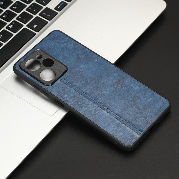 For Xiaomi Redmi Note 12 Pro Speed/Poco X5 Pro 5G Sewing Cow Pattern Skin PC + PU + TPU Phone Case(Blue) - Xiaomi Cases by buy2fix | Online Shopping UK | buy2fix