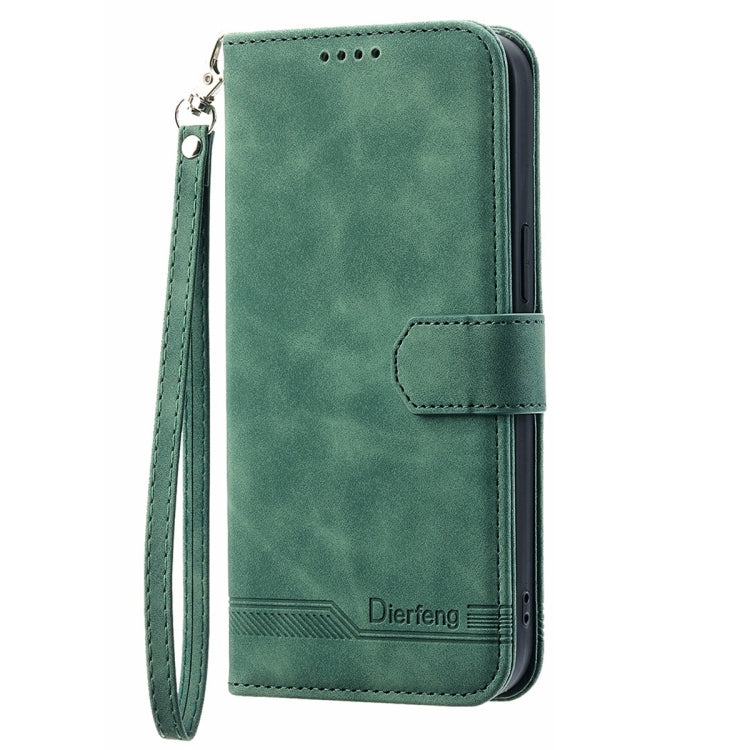 For OPPO Reno7 5G Dierfeng Dream Line Leather Phone Case(Green) by buy2fix