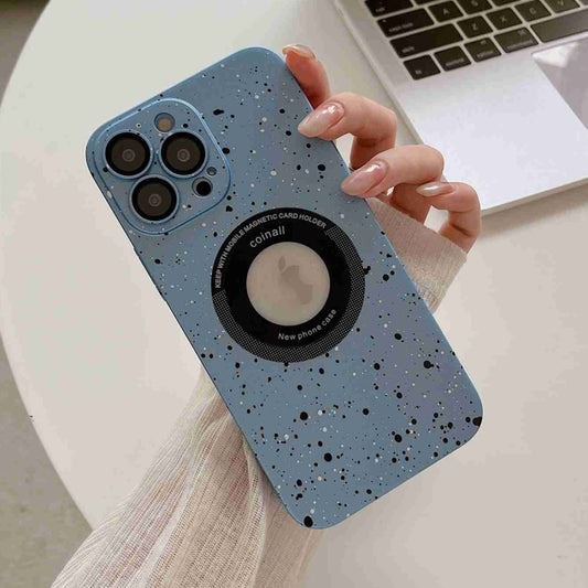 For iPhone 12 Pro Splash Ink MagSafe Magnetic Phone Case(Sky Blue) by buy2fix