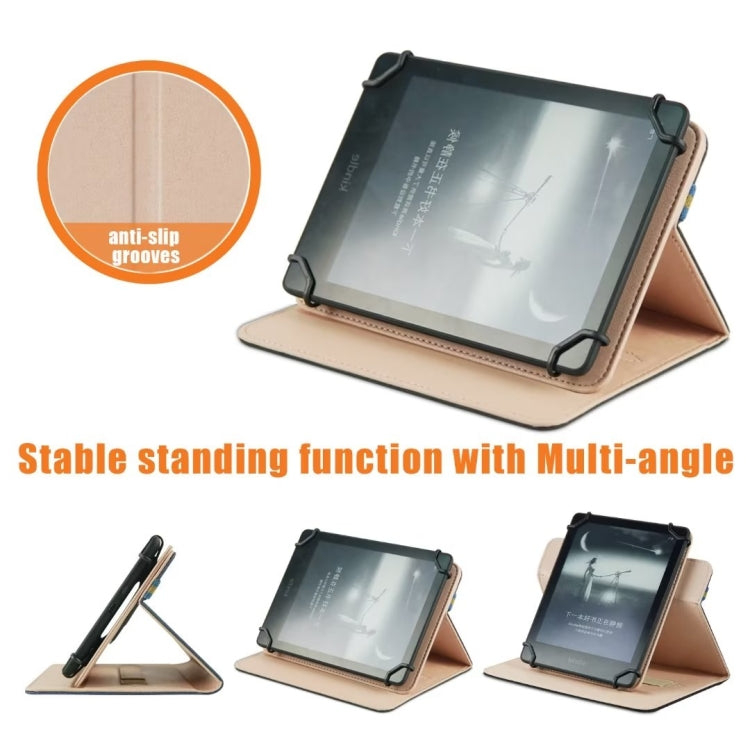 For 6 inch Rotating Universal Leather Tablet Case(Purple) - 7 inch by buy2fix | Online Shopping UK | buy2fix
