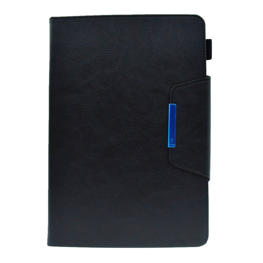For 7 inch Suede Cross Texture Magnetic Clasp Leather Tablet Case(Black) - 7 inch by buy2fix | Online Shopping UK | buy2fix