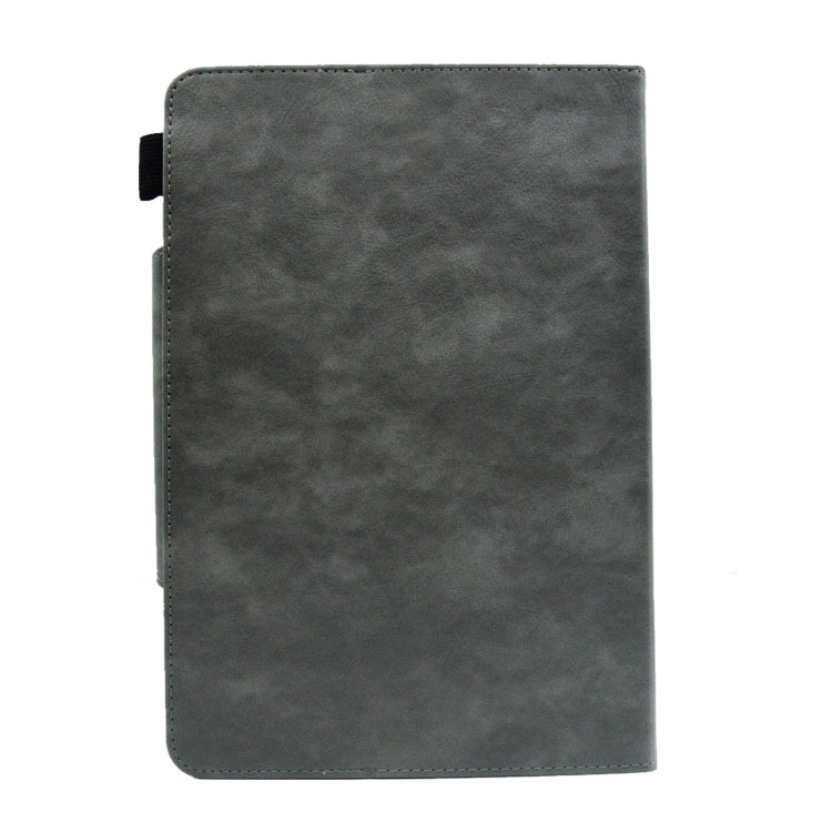 For 7 inch Suede Cross Texture Magnetic Clasp Leather Tablet Case(Grey) - 7 inch by buy2fix | Online Shopping UK | buy2fix