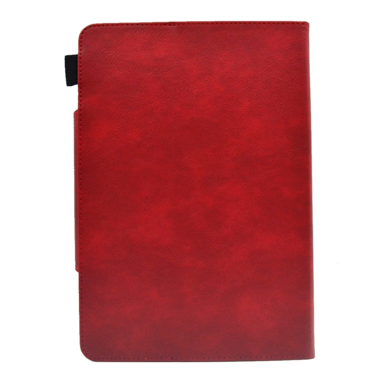 For 7 inch Suede Cross Texture Magnetic Clasp Leather Tablet Case(Red) - 7 inch by buy2fix | Online Shopping UK | buy2fix