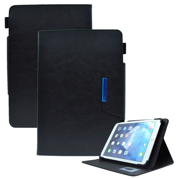 For 8 inch Suede Cross Texture Magnetic Clasp Leather Tablet Case(Black) - 8 inch by buy2fix | Online Shopping UK | buy2fix
