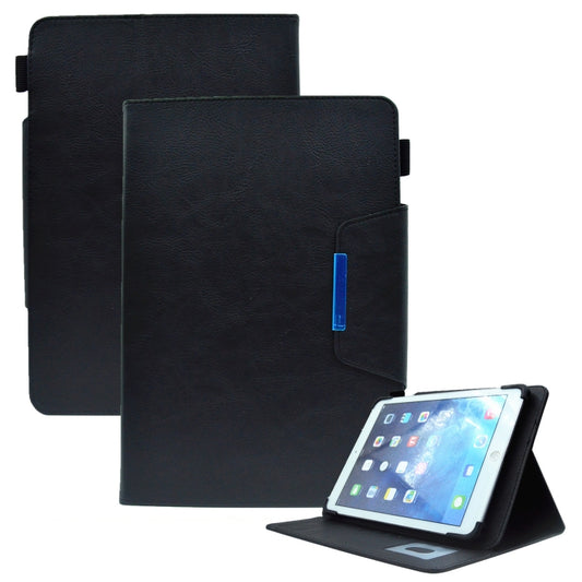 For 8 inch Suede Cross Texture Magnetic Clasp Leather Tablet Case(Black) - 8 inch by buy2fix | Online Shopping UK | buy2fix