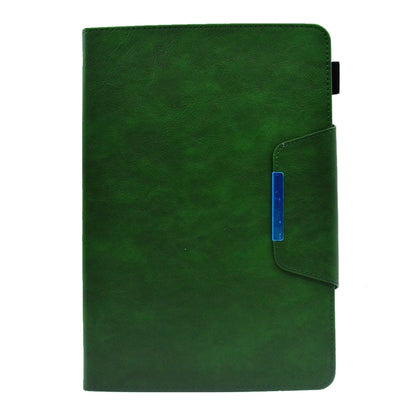 For 8 inch Suede Cross Texture Magnetic Clasp Leather Tablet Case(Green) - 8 inch by buy2fix | Online Shopping UK | buy2fix