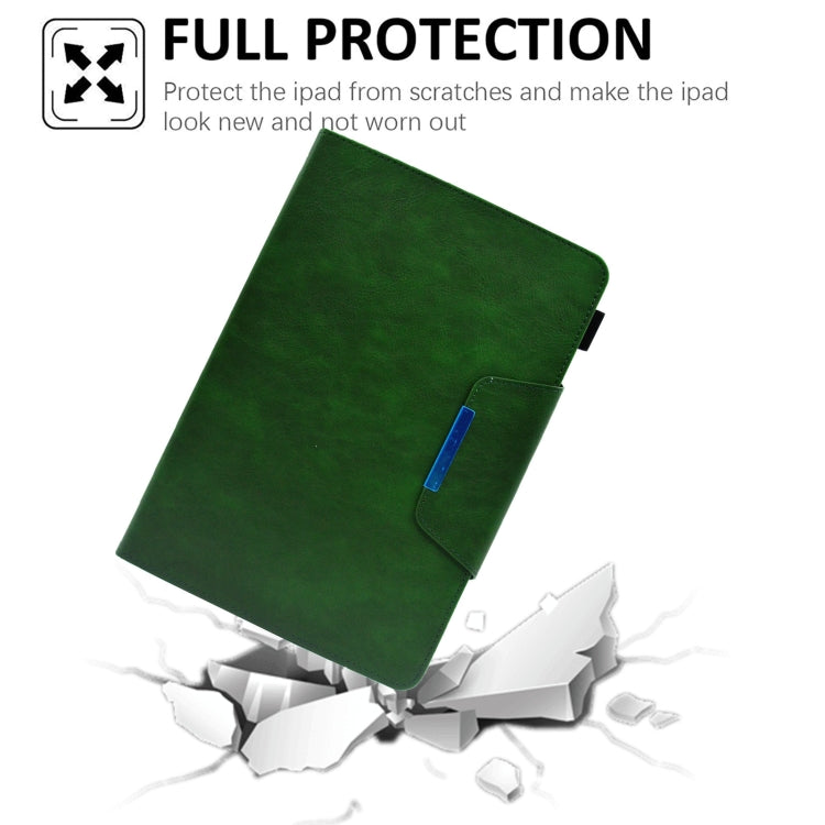 For 8 inch Suede Cross Texture Magnetic Clasp Leather Tablet Case(Green) - 8 inch by buy2fix | Online Shopping UK | buy2fix