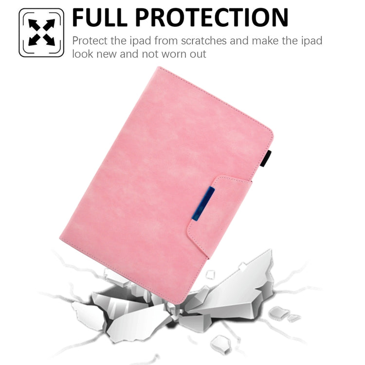 For 8 inch Suede Cross Texture Magnetic Clasp Leather Tablet Case(Pink) - 8 inch by buy2fix | Online Shopping UK | buy2fix