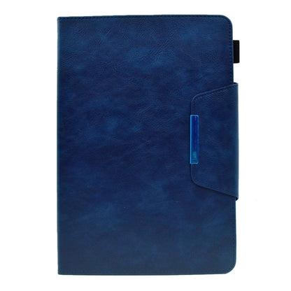 For 8 inch Suede Cross Texture Magnetic Clasp Leather Tablet Case(Blue) - 8 inch by buy2fix | Online Shopping UK | buy2fix