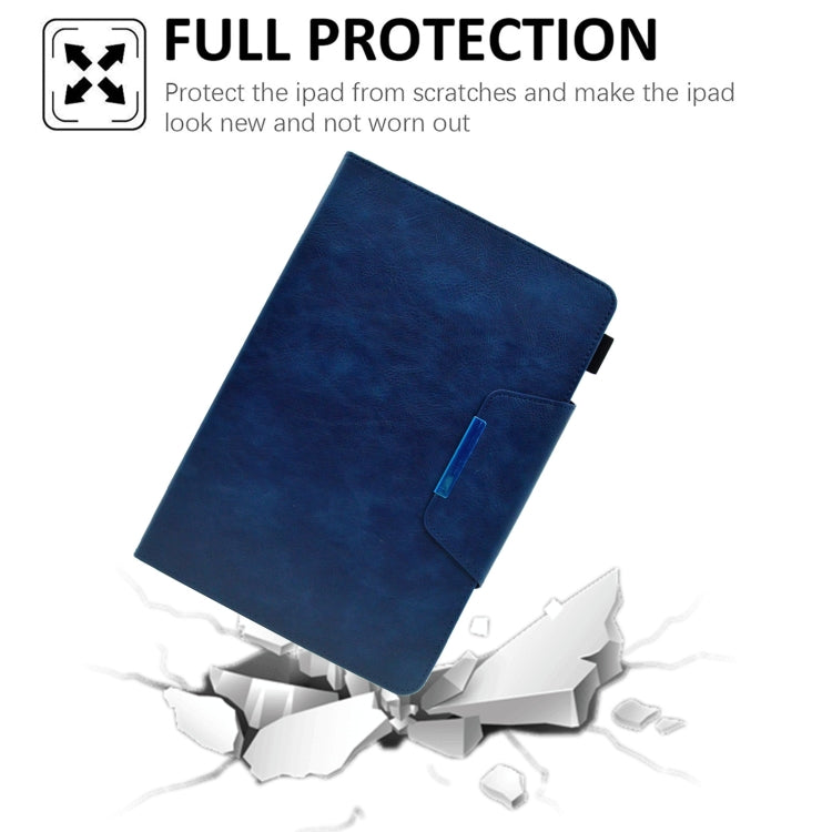 For 8 inch Suede Cross Texture Magnetic Clasp Leather Tablet Case(Blue) - 8 inch by buy2fix | Online Shopping UK | buy2fix