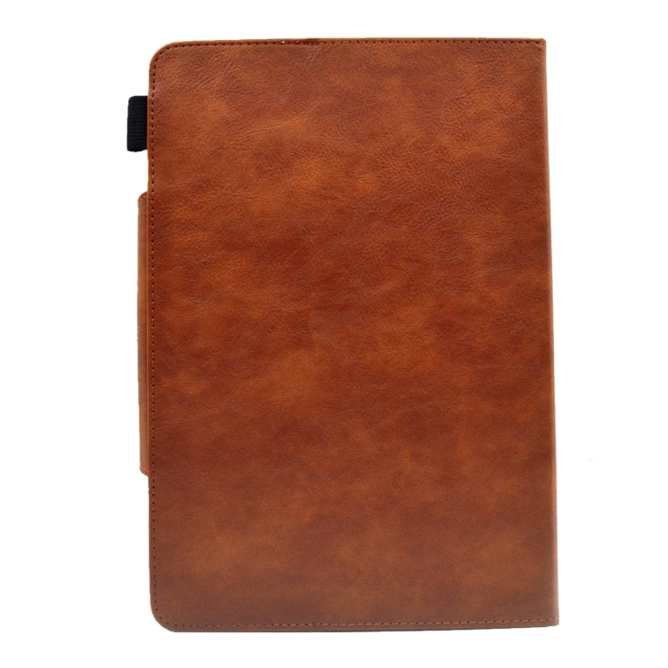 For 8 inch Suede Cross Texture Magnetic Clasp Leather Tablet Case(Brown) - 8 inch by buy2fix | Online Shopping UK | buy2fix