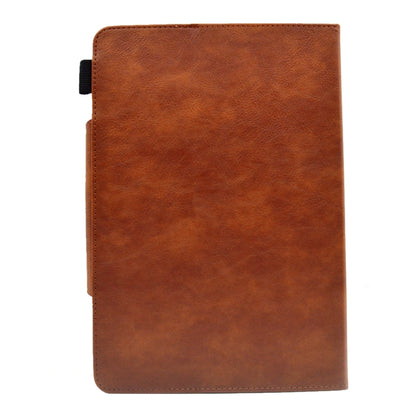 For 8 inch Suede Cross Texture Magnetic Clasp Leather Tablet Case(Brown) - 8 inch by buy2fix | Online Shopping UK | buy2fix
