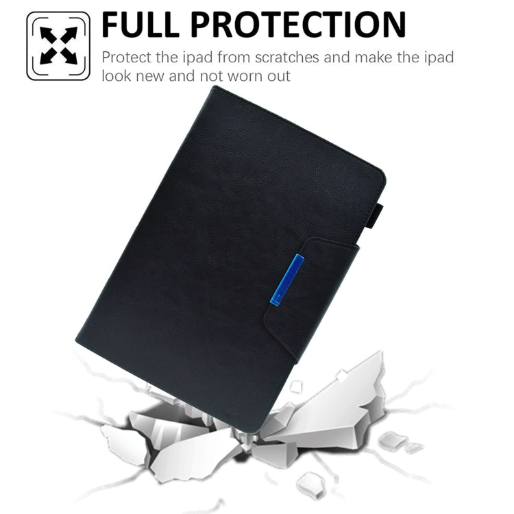 For 10 inch Suede Cross Texture Magnetic Clasp Leather Tablet Case(Black) - 10 - 11 inch by buy2fix | Online Shopping UK | buy2fix