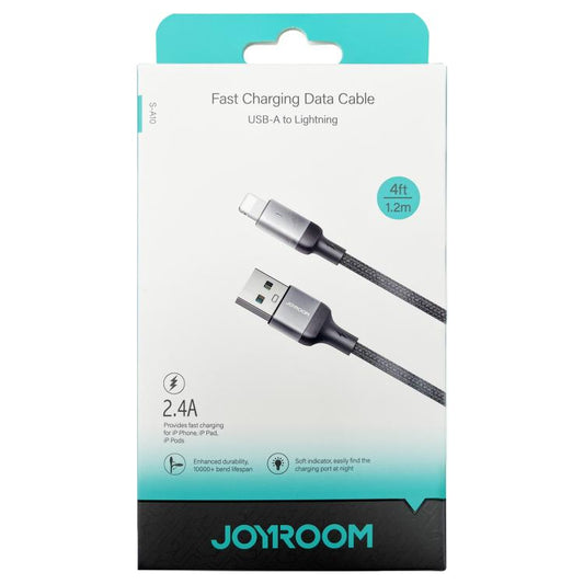 JOYROOM S-UL012A10 Extraordinary Series 2.4A USB-A to 8 Pin Fast Charging Data Cable, Cable Length:1.2m(Black) - Normal Style Cable by JOYROOM | Online Shopping UK | buy2fix