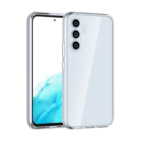 For Samsung Galaxy A54 5G EU Shockproof Terminator Style Glitter Powder Phone Case(Transparent White)