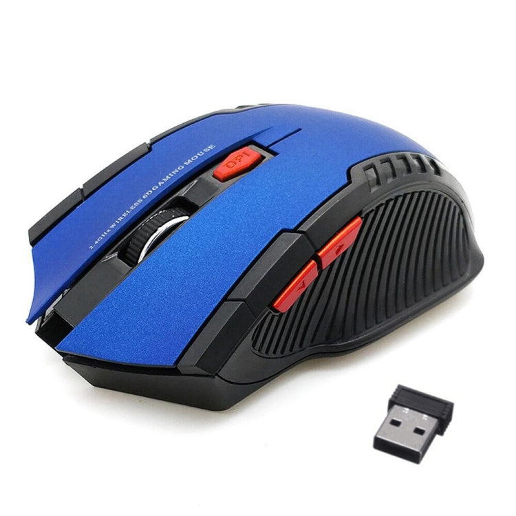 6-keys 2.4G 1600DPI Three-speed Adjustable Wireless Office Mouse(Blue) by buy2fix