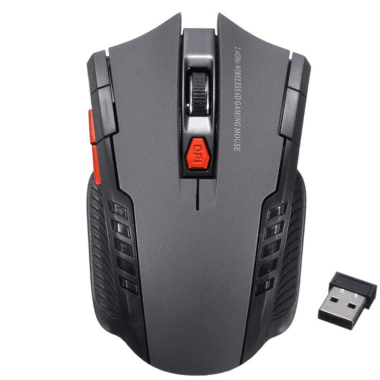 6-keys 2.4G 1600DPI Three-speed Adjustable Wireless Office Mouse(Silver Grey) by buy2fix
