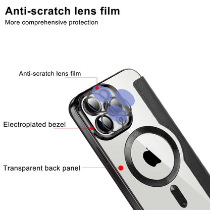 For iPhone 12 Pro MagSafe Magnetic RFID Anti-theft Leather Phone Case(Dark Purple) by buy2fix