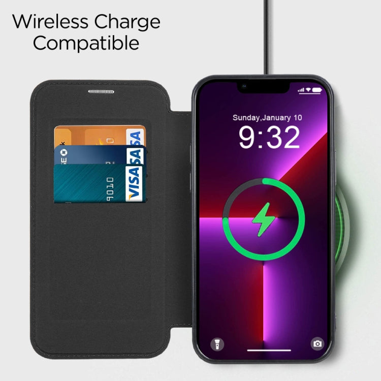 For iPhone 12 Pro MagSafe Magnetic RFID Anti-theft Leather Phone Case(Dark Purple) by buy2fix