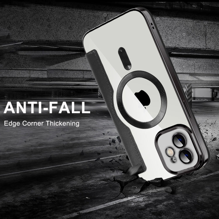 For iPhone 11 MagSafe Magnetic RFID Anti-theft Leather Phone Case(Dark Purple) by buy2fix