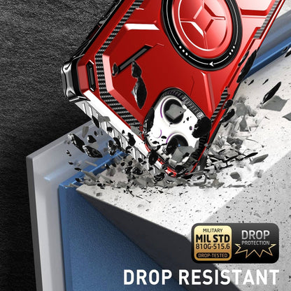 For iPhone 14 / 13 Armor Series Holder Phone Case(Light Purple) by buy2fix