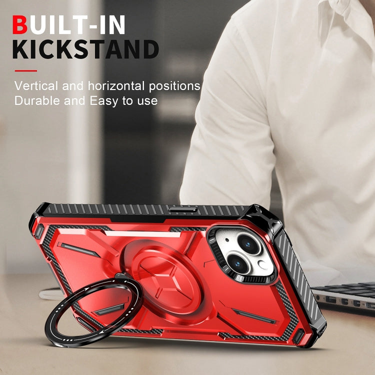 For iPhone 14 Plus Armor Series Holder Phone Case(Red) - iPhone 14 Plus Cases by buy2fix | Online Shopping UK | buy2fix